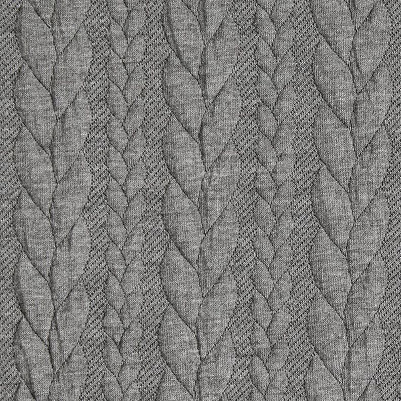 Jerseyjacquard Cloqué Palmikkokuvio – vaaleanharmaa,  image number 1