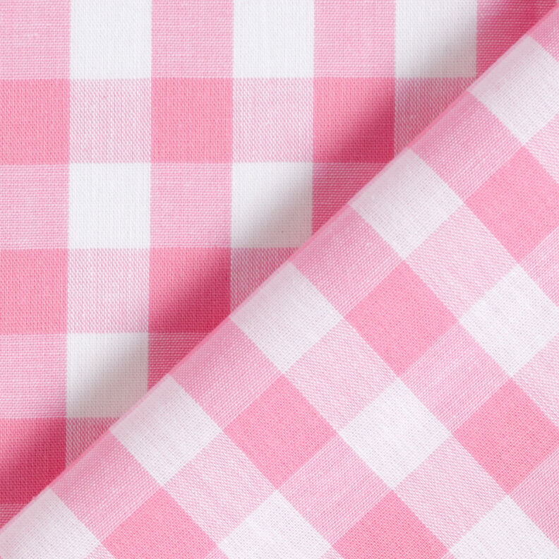 Puuvillakangas Vichy-Check 1,7 cm – roosa/valkoinen,  image number 4
