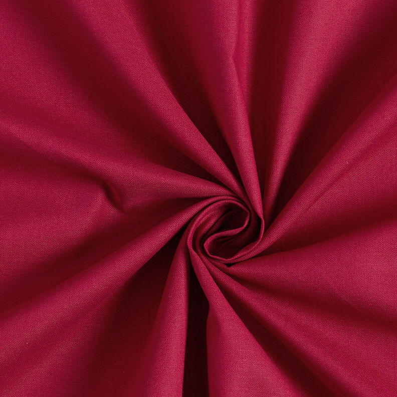 Puuvillakangas Kretonki Yksivärinen – karmiininpunainen,  image number 1
