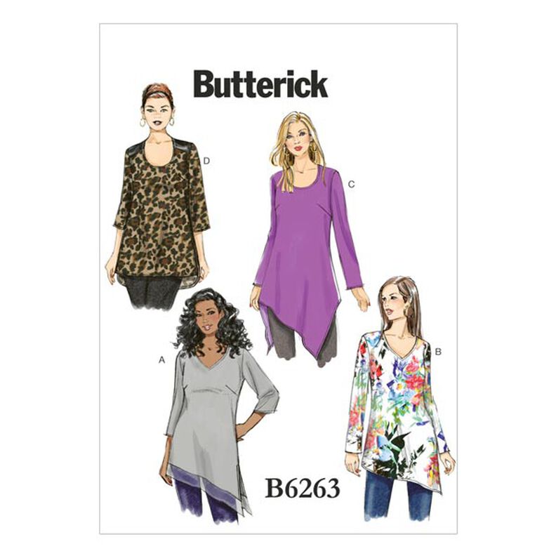 Plus Size - toppi|tunika, Butterick 6263|52 - 58,  image number 1