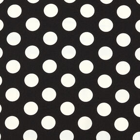 Kreppikangas Polka Dots [2,5 cm] – musta, 