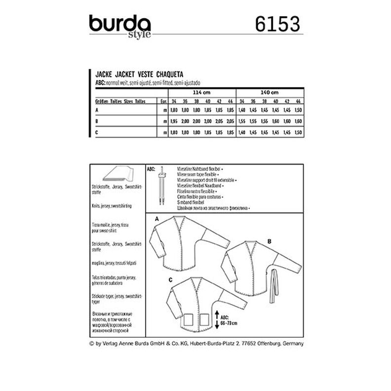 Neuletakki, Burda 6153 | 34-44,  image number 12