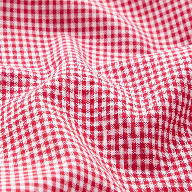 Puuvillakangas Vichy-Check 0,2 cm – punainen/valkoinen,  image number 2