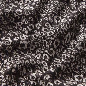 Neulejacquard abstrakti leopardikuvio – musta/sumunharmaa, 