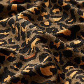 Viskoosijersey Leopardikuvio – dyyni/currynkeltainen, 
