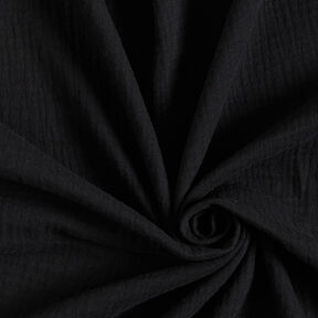 Musliini-/kaksikerroksinen kangas – musta, 