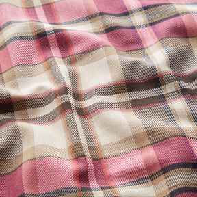 Puuvillaflanelli Skottiruutu – beige/pink, 