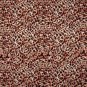 Viskoosijersey pieni leopardikuvio – terrakotta/aprikoosi, 