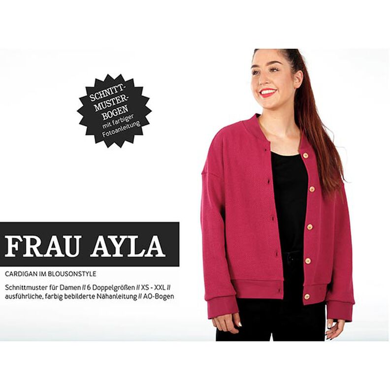 FRAU AYLA Pusakkamallinen neuletakki | Studio Schnittreif | XS–XXL,  image number 1