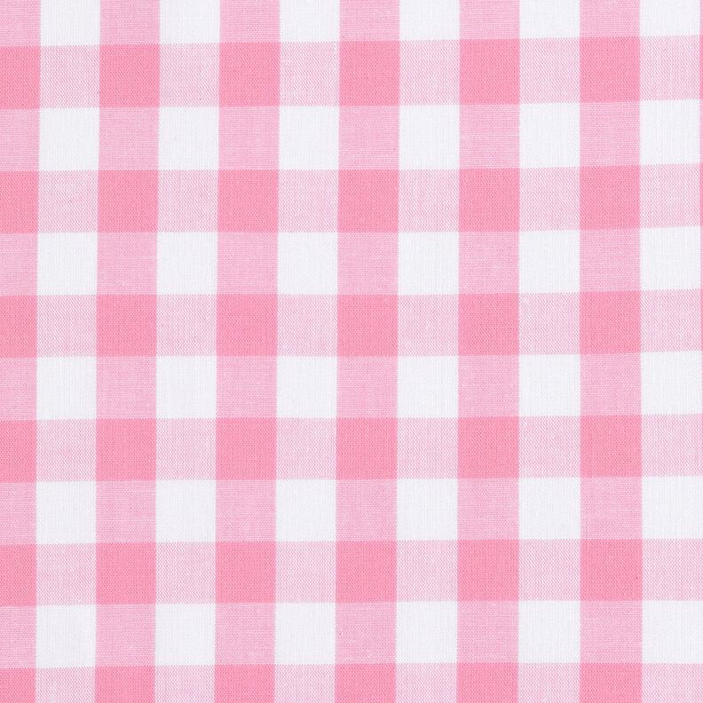 Puuvillakangas Vichy-Check 1,7 cm – roosa/valkoinen,  image number 1