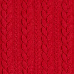 Jerseyjacquard Cloqué Palmikkokuvio – punainen, 