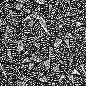Uimapukukangas Abstrakti graafinen kuvio – musta/valkoinen, 