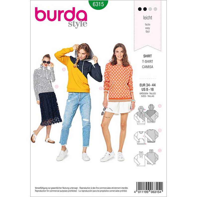 Collegepusero, Burda 6315 | 34 - 44,  image number 1