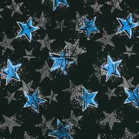 French Terry Kesäcollege Tähtimuunnelmat | Glitzerpüppi – musta/sininen, 