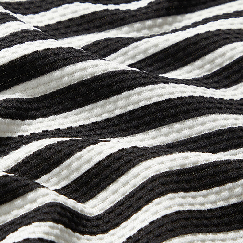 Neulejacquard Rakenne Poikittaisraidat – valkoinen/musta,  image number 2