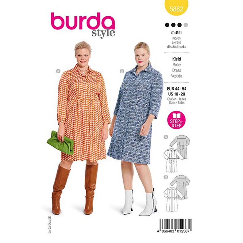 Plus-Size Mekko | Burda 5882 | 44-54,  image number 1