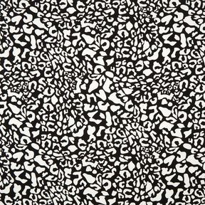 Viskoosijersey abstrakteja leopardin täpliä – musta/valkoinen, 