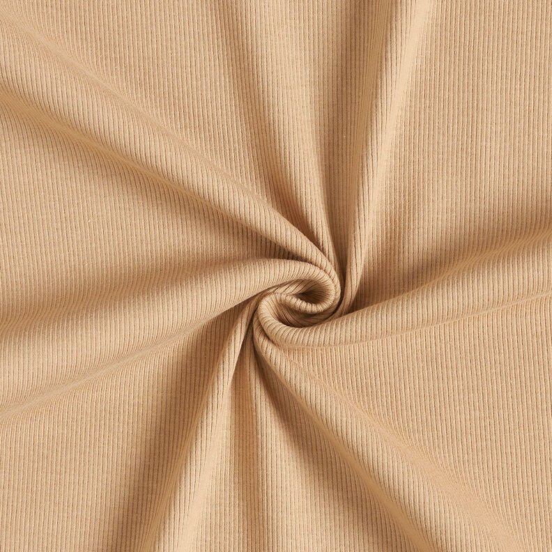 Hienoribbi Puuvillajersey – beige,  image number 1