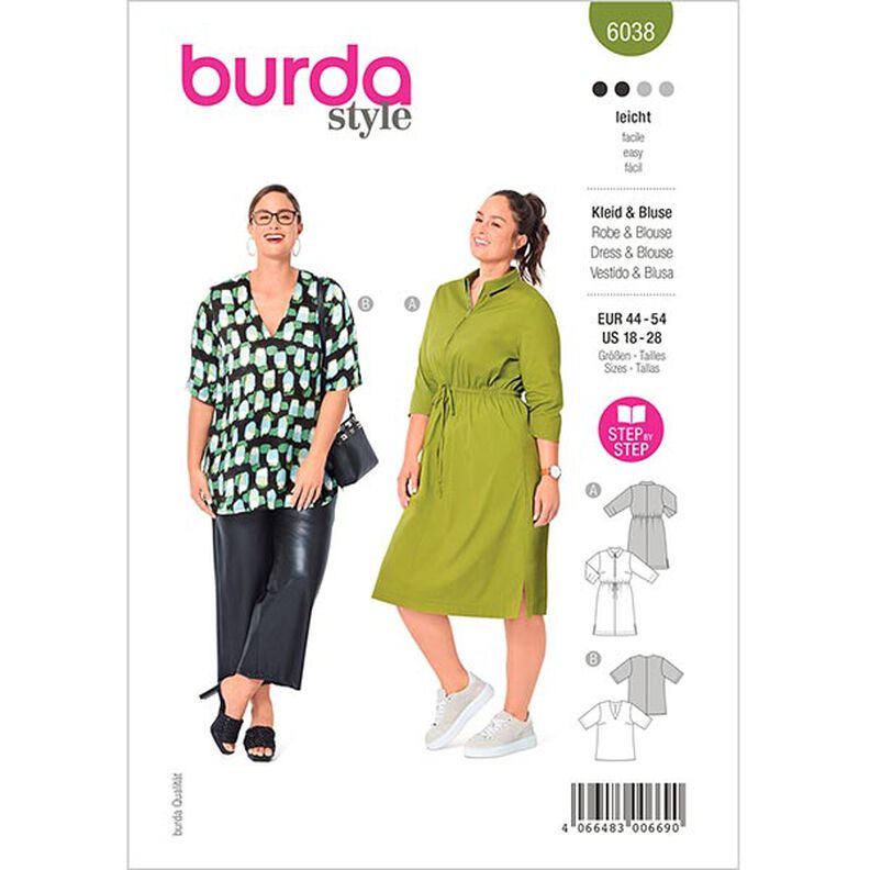 Mekko / Paitapusero, Burda 6038 | 44 - 54,  image number 1