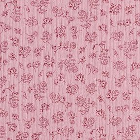 Musliini-/kaksikerroksinen kangas pienet kukkaköynnökset – roosa, 